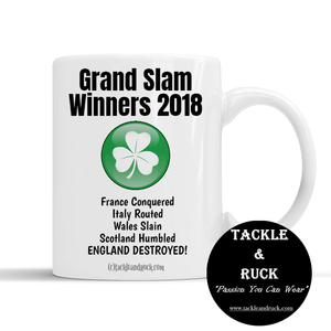 Rugby Mug - Ireland Grand Slam Winners 2018 England Destroyed