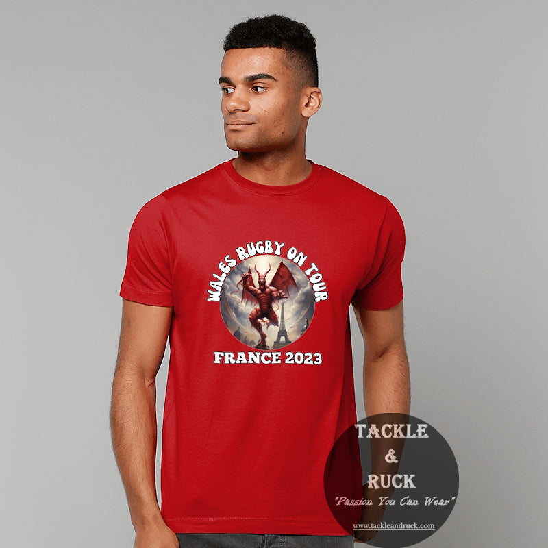 Wales Rugby On Tour - France 2023 Men's T Shirt