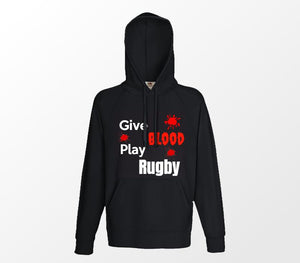Rugby Hoodie - Give Blood Play Rugby