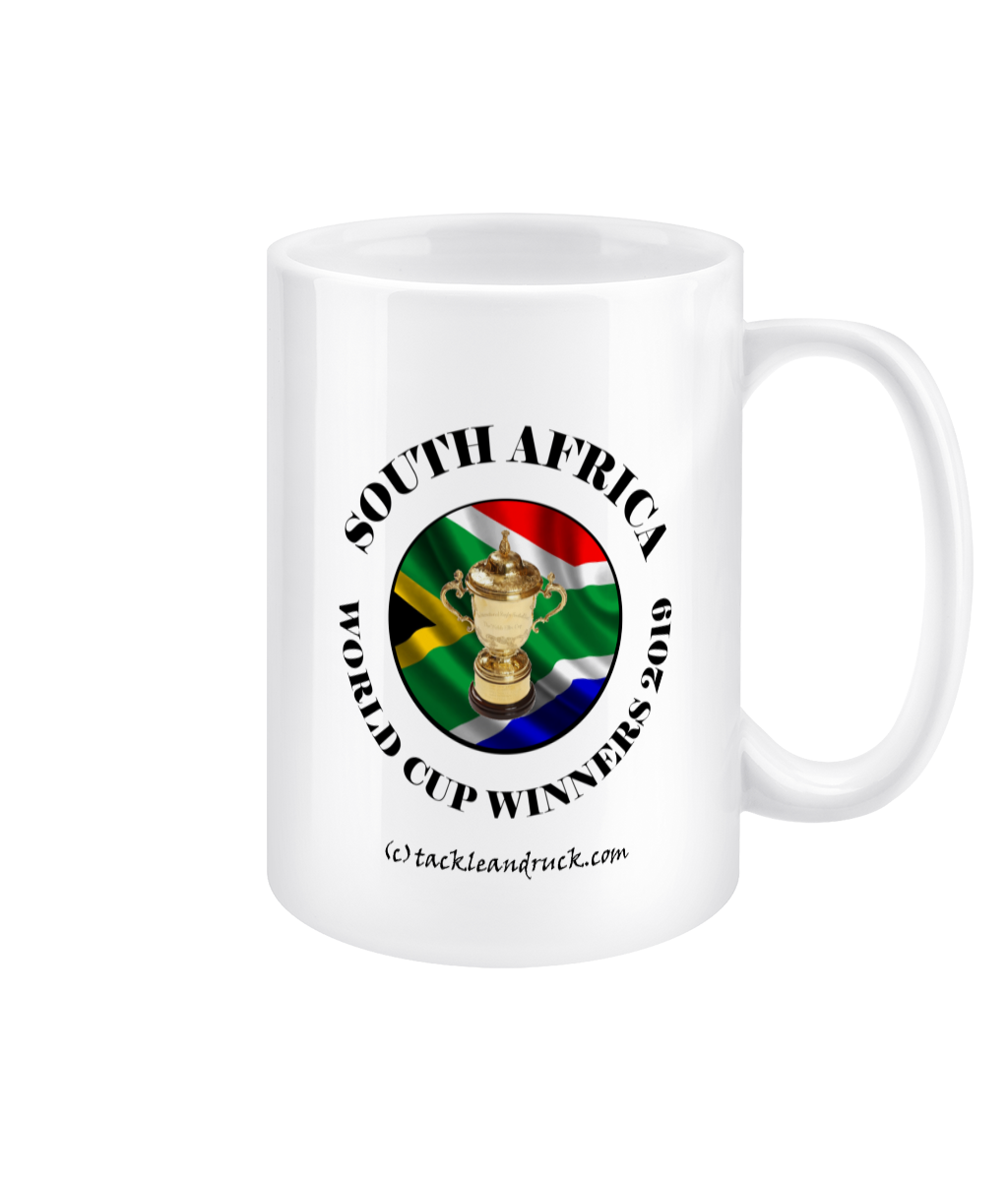 11oz South Africa Rugby World Cup Winners Mugs - Left