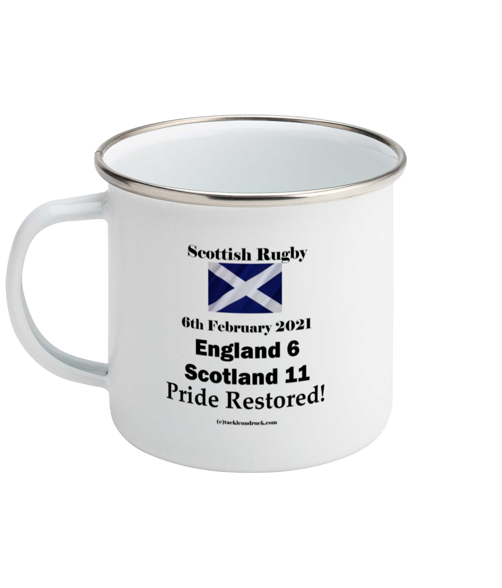 Tackle and Ruck - Scottish Rugby Mugs Gifts - Calcutta Cup 2021 Win - Pride Restored