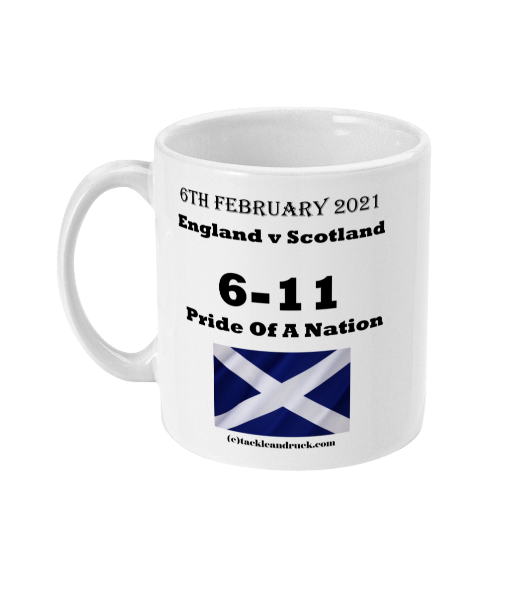 Tackle and Ruck - Calcutta Cup 2021 Win - Pride Of A Nation15oz souvenir mugs gifts Scottish Rugby mugs