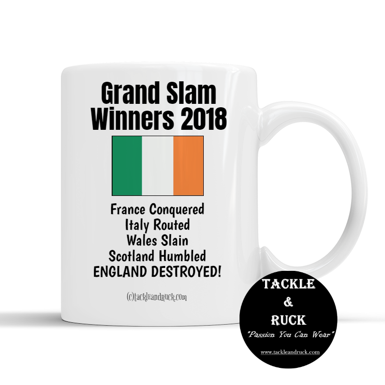 Rugby Mug - Ireland Grand Slam Winners 2018 England Destroyed