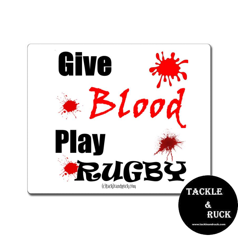Rugby Mouse Mat - Give Blood Play Rugby