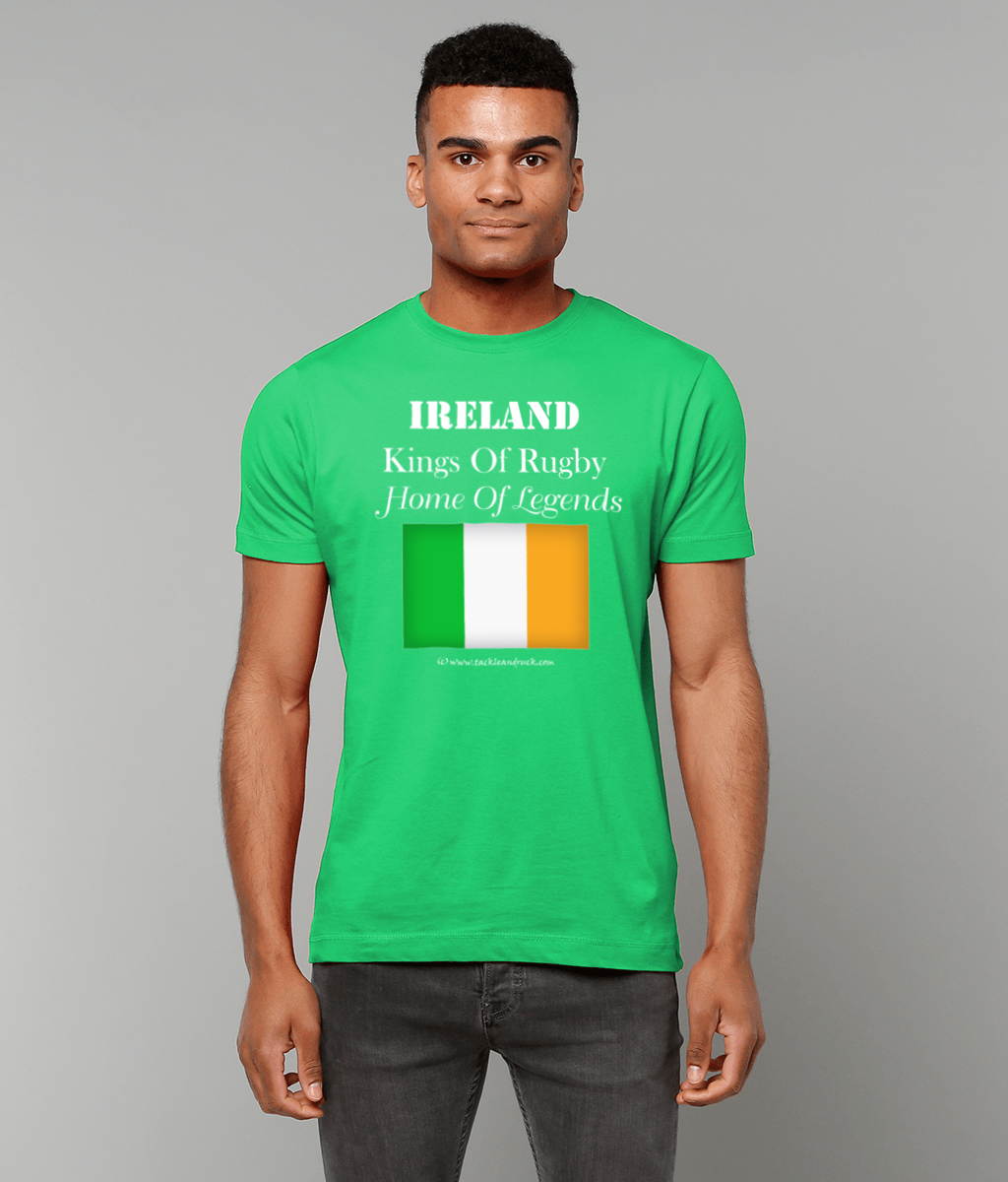 Men's Rugby T Shirt - Ireland Kings Of Rugby Home Of Legends