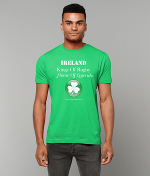 Men's Rugby T Shirt - Ireland Kings Of Rugby Home Of Legends