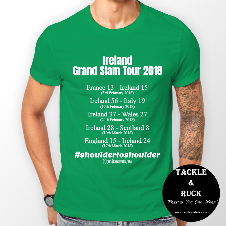 Men's Rugby T Shirt - Ireland Grand Tour 2018 #shouldertoshoulder