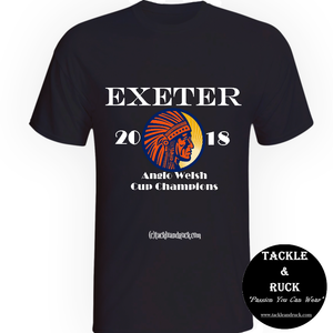 Men's Rugby T Shirt - Exeter Chiefs 2018 Anglo Welsh Cup Winners