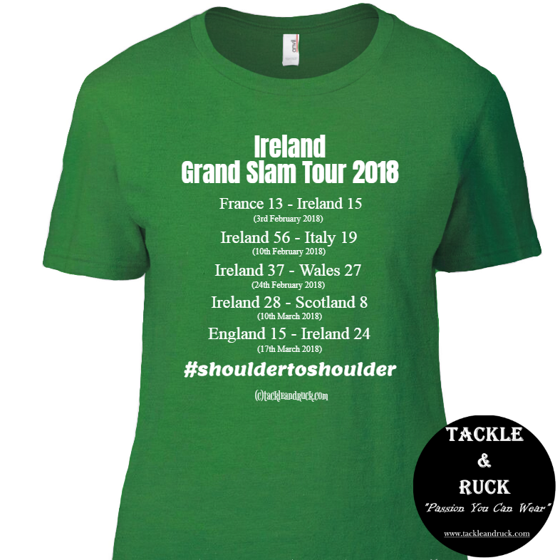 Women's Rugby T Shirt - Ireland Grand Tour 2018 #shouldertoshoulder